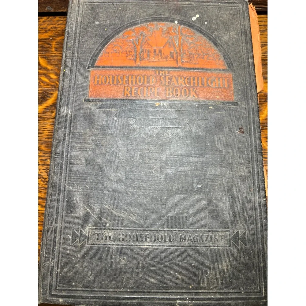 VTG The Household Searchlight Recipe Book The Household Magazine Black Orange